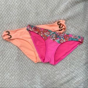 Roxy American Eagle women swim bottom bundle pink